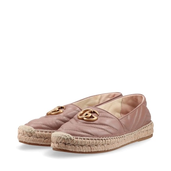 Authentic Gucci Leather Espadrille with Double G - Picture 2 of 12